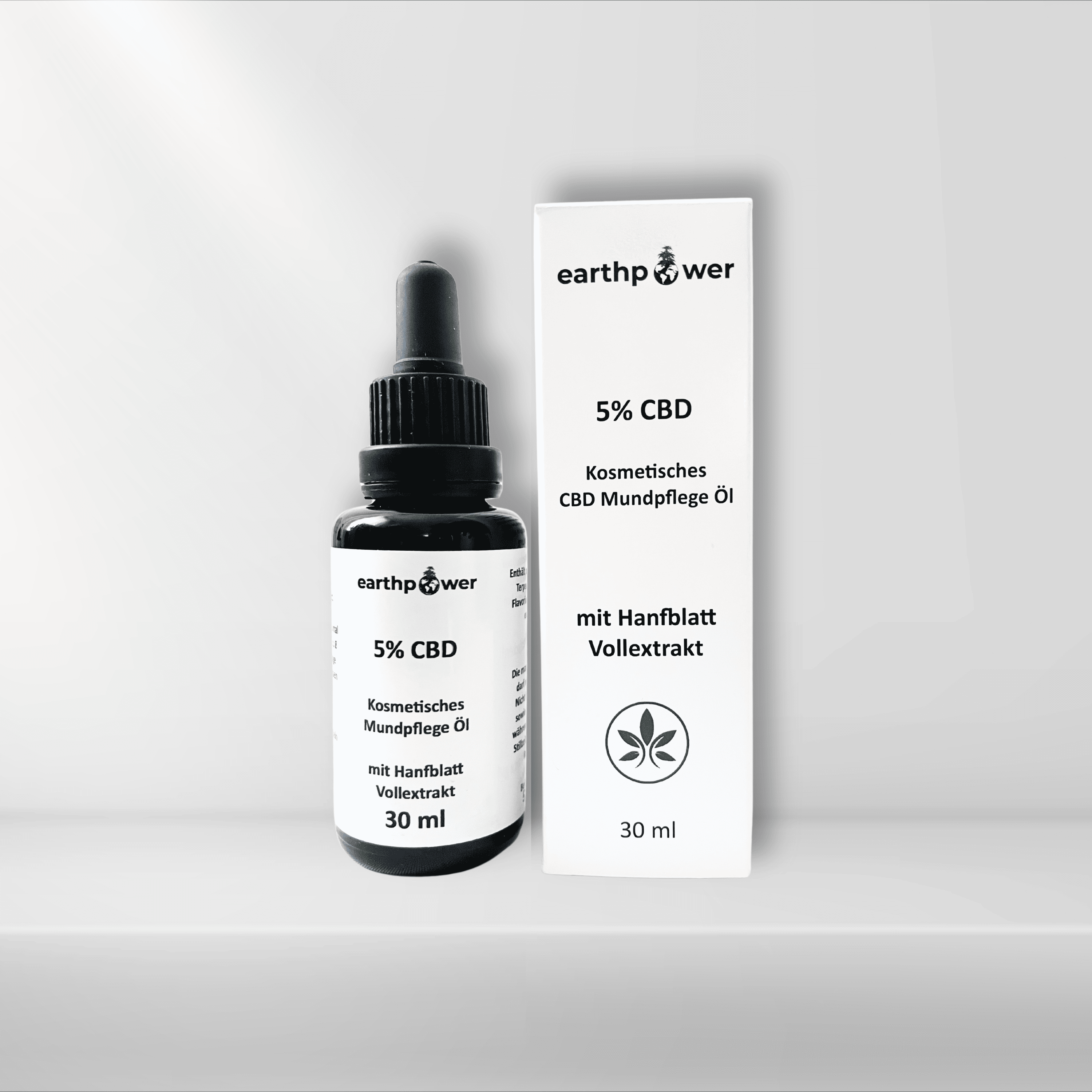 Kosmetisches CBD Mundpflegeöl 5% mit Hanfblatt Vollextrakt