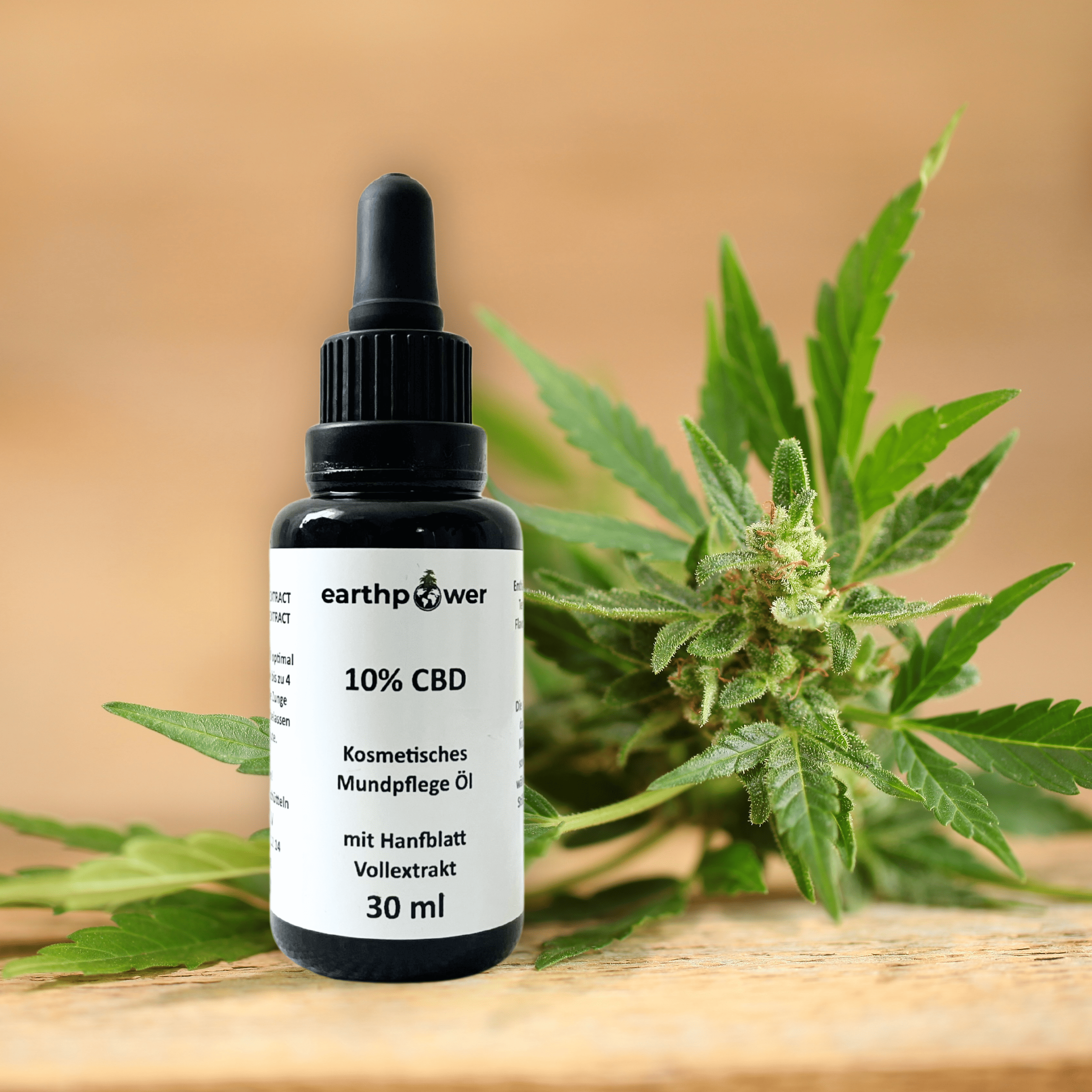Kosmetisches CBD Mundpflegeöl 10% mit Hanfblatt Vollextrakt